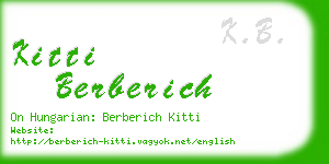 kitti berberich business card